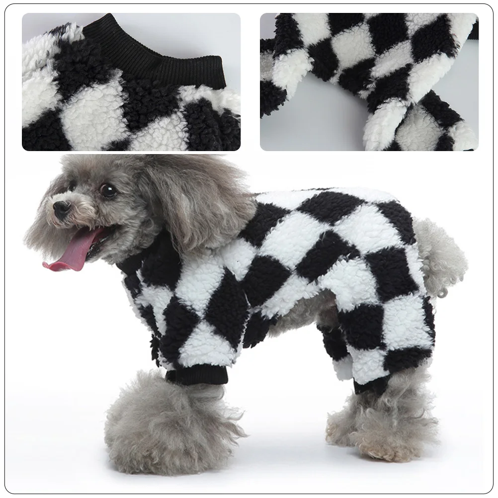 

Pet Pajamas Comfortable Dog Clothes Flannel Puppy Costume Decorative Garment Sleepwear Warm Cozy Daily Wear Party Birthday Photo