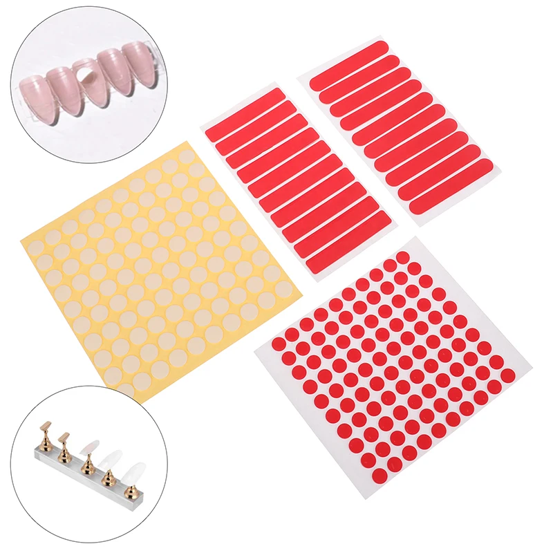 مسمار لاصق ملصق مسمار حامل شريط مزدوج الجوانب للأظافر كاذبة عرض موقف مسمار نصائح تظهر حامل أدوات حامل