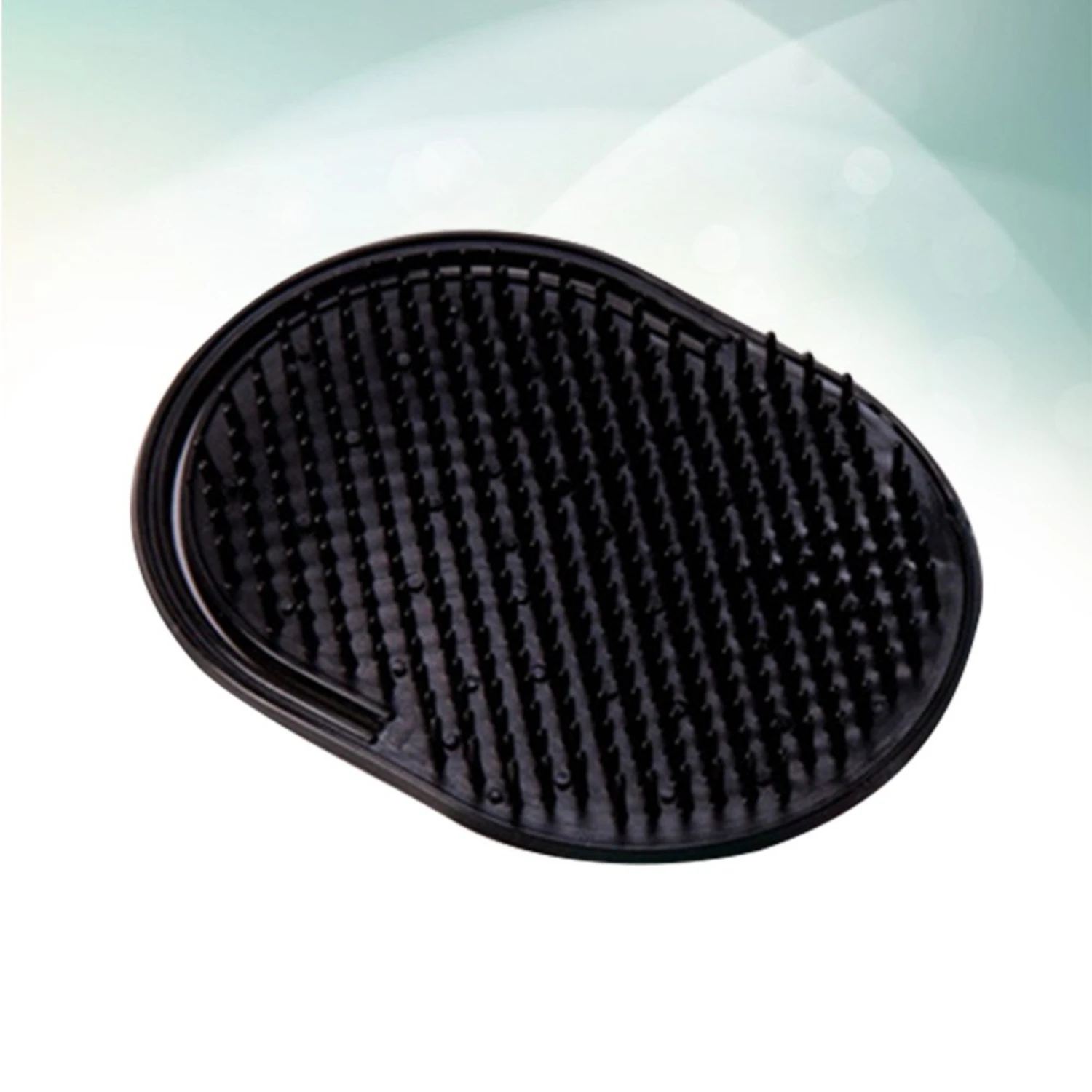 Men Palm Brush Finger Massage Comb Portable Hair  Shampoo  Pocket Comb Scalp Massager Brush for Home and Travel(Black)