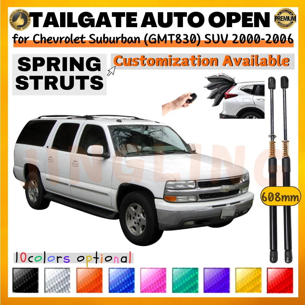 

Qty(2) Trunk Struts with Spring for Chevrolet Suburban (GMT830) SUV 2000-2006 608MM Rear Tailgate Lift Supports Shock Absorbers