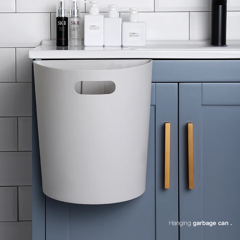 Kitchen Hanging Trash Can Home Toilet Living Room Bedroom Punch-Free Wall-Mounted Trash Can