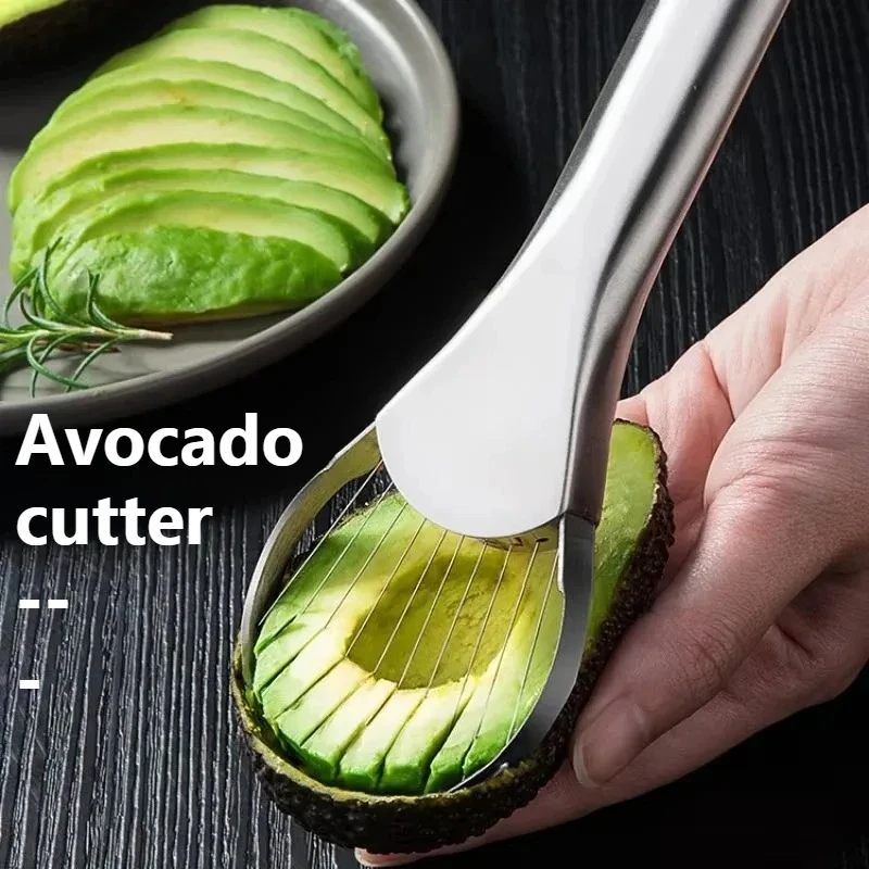 Cuchillo de aguacate, cortadores de acero inoxidable, utensilios de cocina, corte de frutas, cocina y pelado, rodajas de fruta de dragón, utensilios de cocina