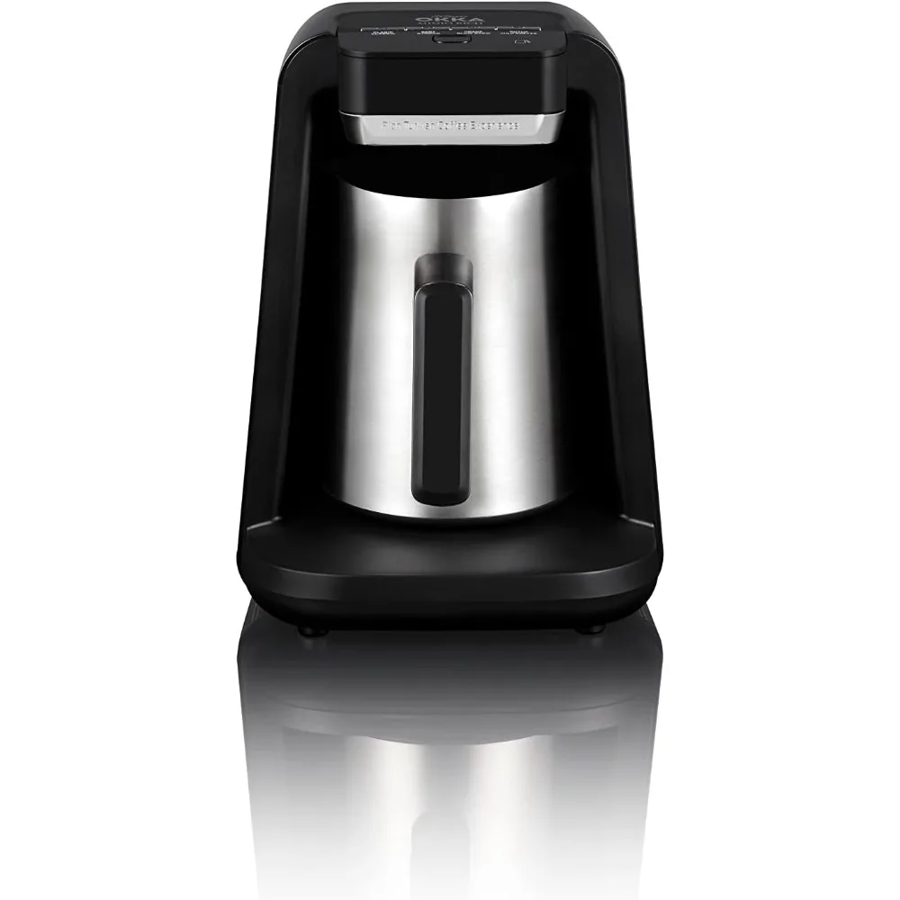 Arzum Okka Máquina Automática de Café Turco e Bebidas Quentes, Velvetiser, Black Chrome, OK0012-RKUL, 120V