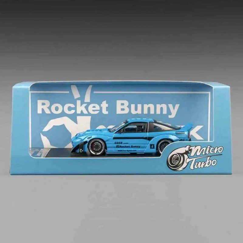 PreSale MT 1:64 Pandem S13 Silvia 180SX Type X Baby Blue Diecast Diorama Car Model Collection Toys MicroTurbo