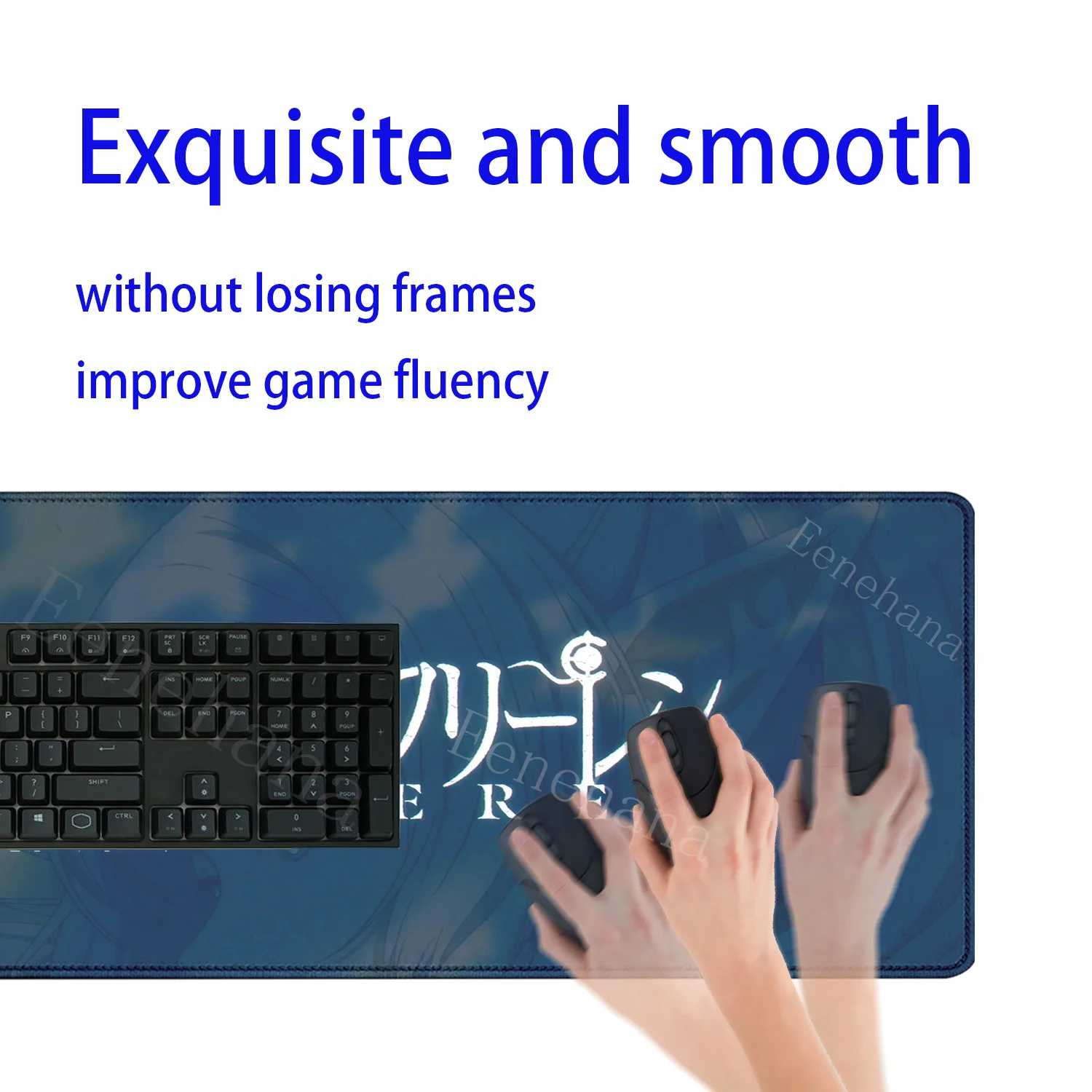 Anime Kawaii Girl Mouse Pad Sousou No Frieren Beyond Journey End Keyboard Laptop Lotus Flower Mousepad PC print offices Desk Mat