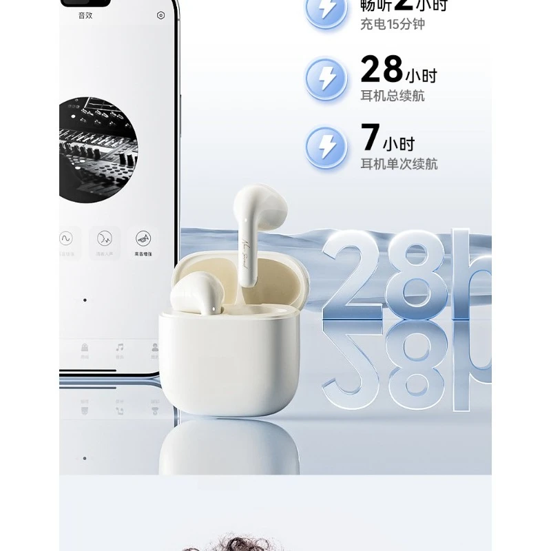 

Bluetooth-гарнитура Rambler True Wireless с полувкладышами, 2025, новая спортивная игра