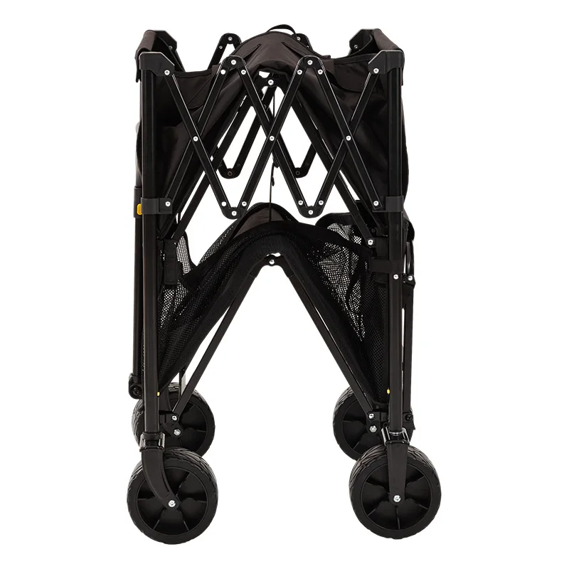 مخصص ذات الطابقين قابل للتعديل للطي للطي في الهواء الطلق حديقة الفرامل عربة الشاطئ نزهة طوي عربة التخييم عربة