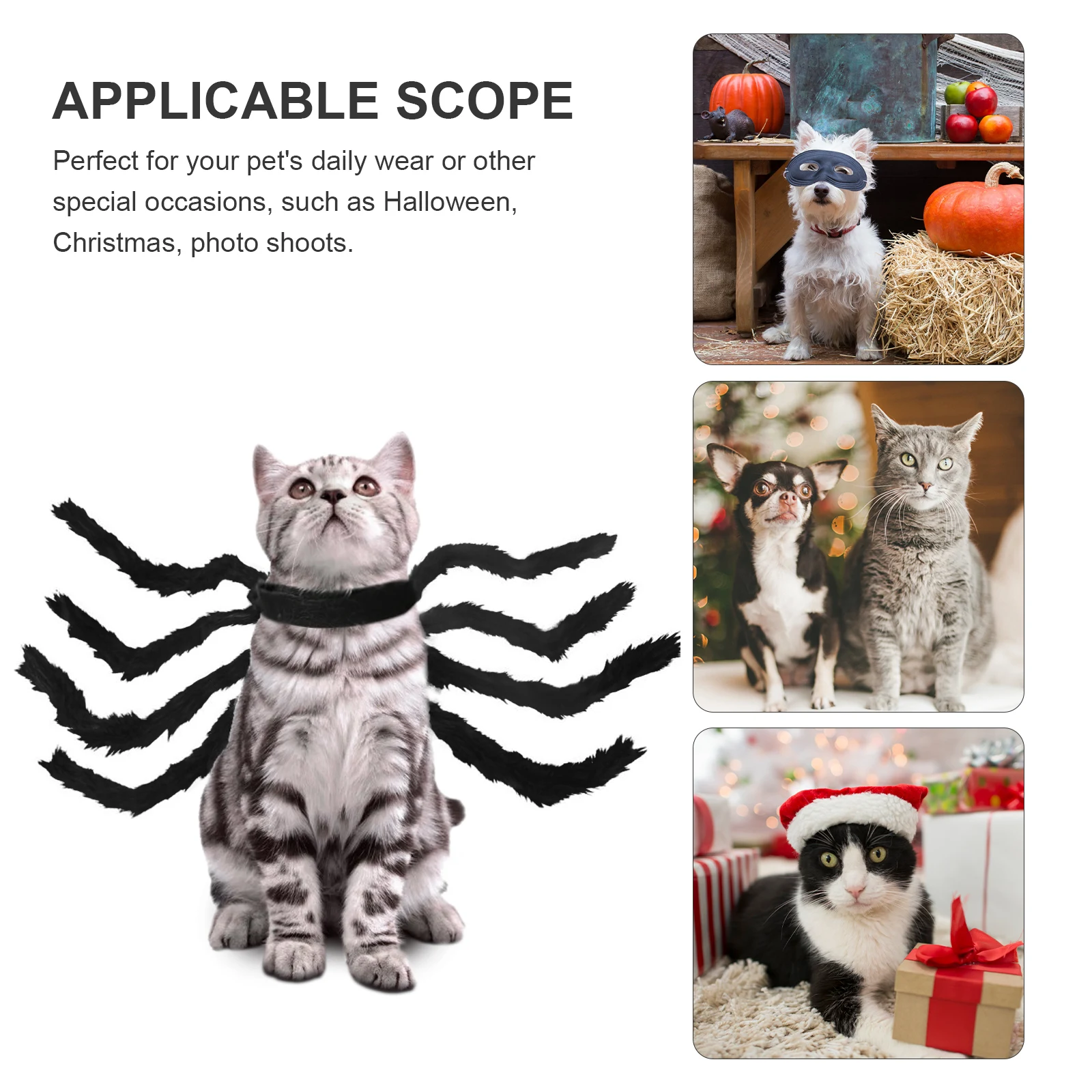 

Chest and Back Clothing Halloween Small Pet Spider Costume Dog Cosplay Pets Costumes Cotton