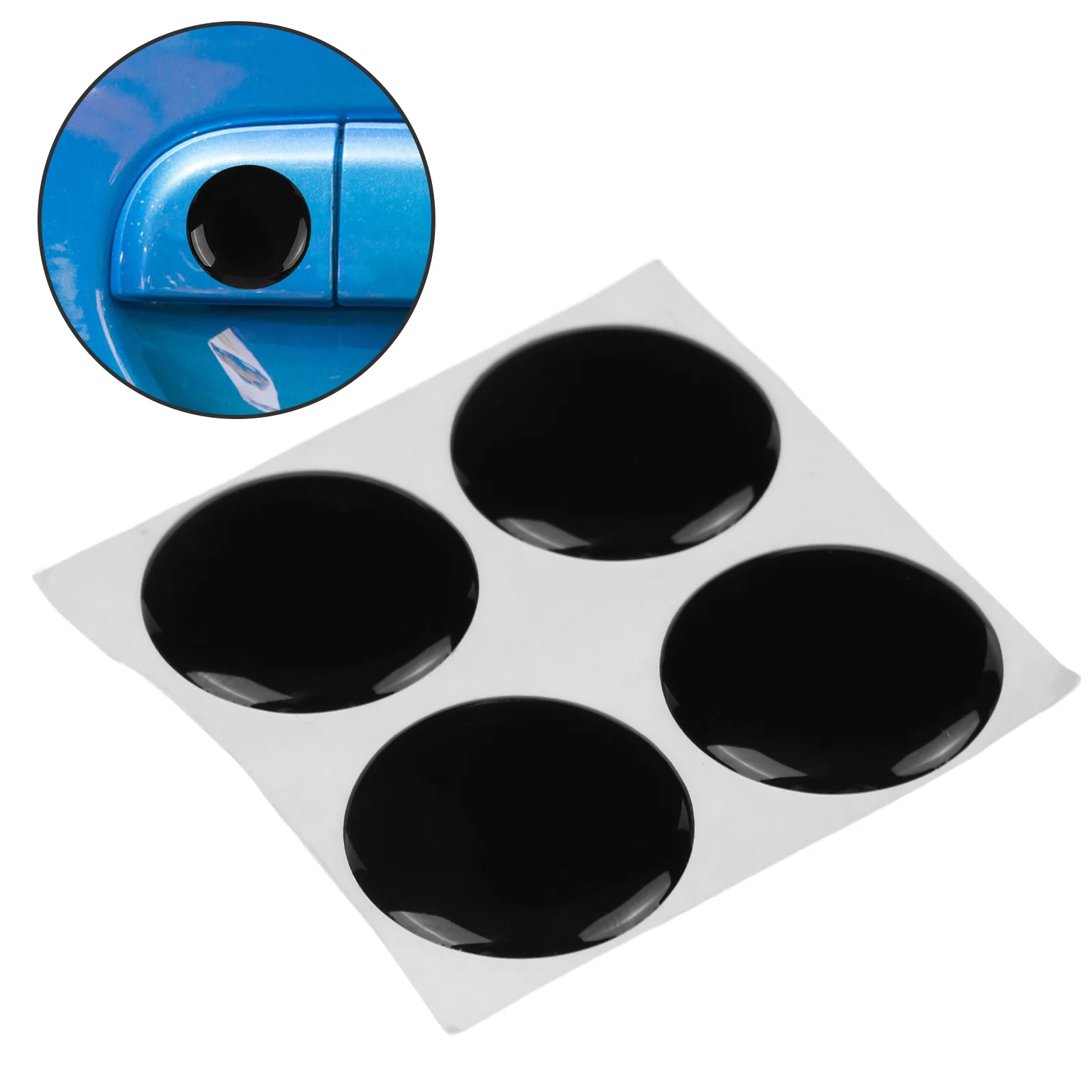 

4pcs Car Door Lock Cover Carbon Fiber Keyhole Protector Dust Waterproof Cap Auto Door Accessories Universal Fit