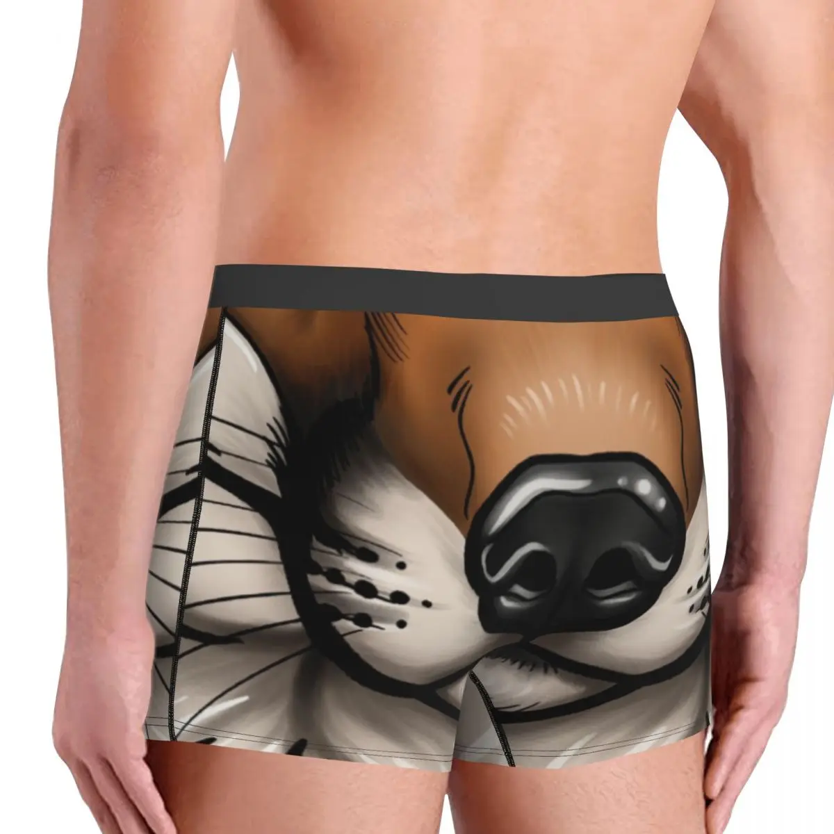 Red Fox Boxer Shorts Men 3D Print Male Stretch Red Fox Face Furry Animal Underwear Panties Briefs