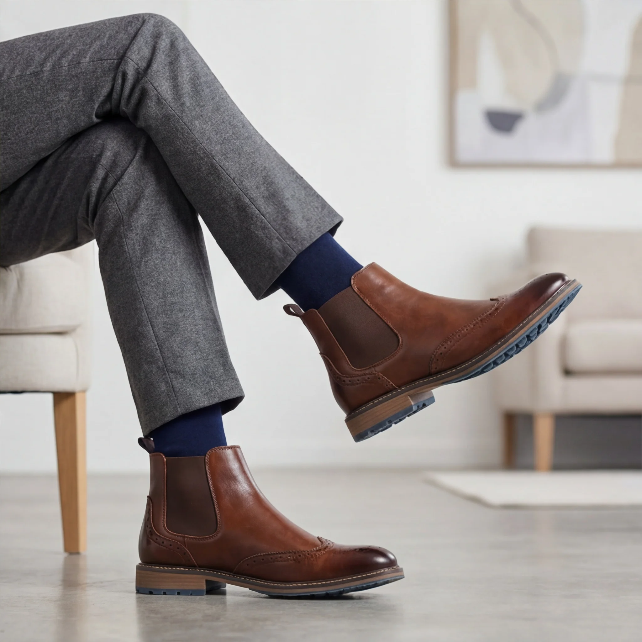 Chelsea Boots Men Comfortable - Men'S Fashion Model 评论和价格