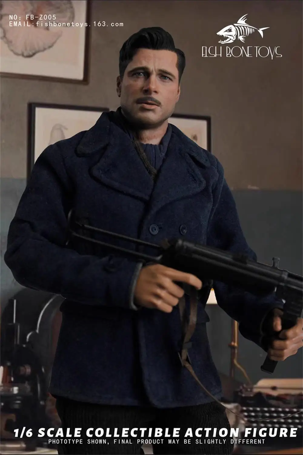 1/6 ปลา BONETOYS FB-Z005 ทหาร Series Guy Brad Pitt คลาสสิก Spy ฟิล์มชุด Action Figure ของขวัญสําหรับแฟนๆรวบรวม