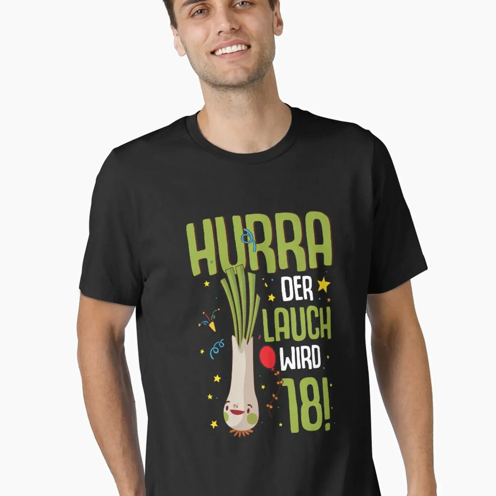 18 Geburtstag Geschenk Hurra der Lauch wird Jahre alt Essential T-Shirt Vintage Washed Fashion Graphic Stylisch Bequem