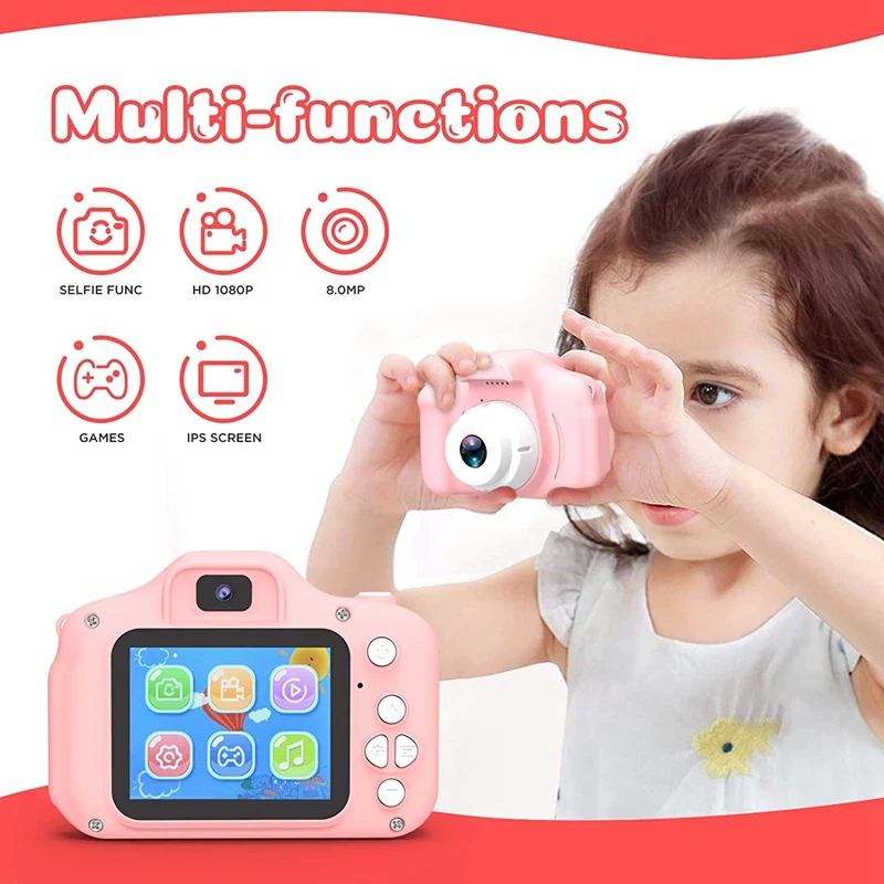 Selfie Kids Camera,Toddler Best Birthday Gifts Dual Camera For Kids Age 3-10,With 32GB SD Card, Christmas Toy