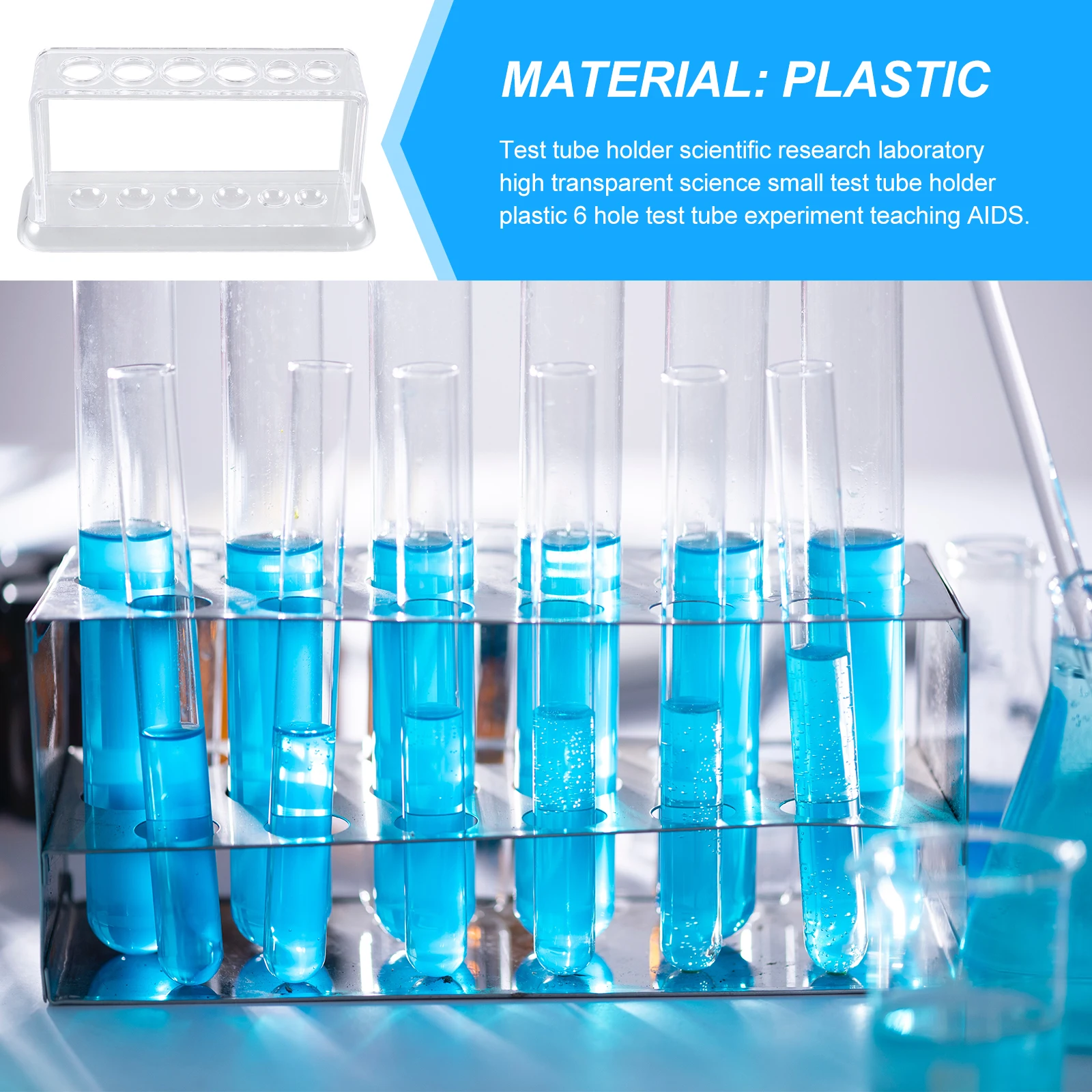 

2 PCS Test Tube Rack Teaching Aids Supporting Tubes Lab Storage Bracket Plastic