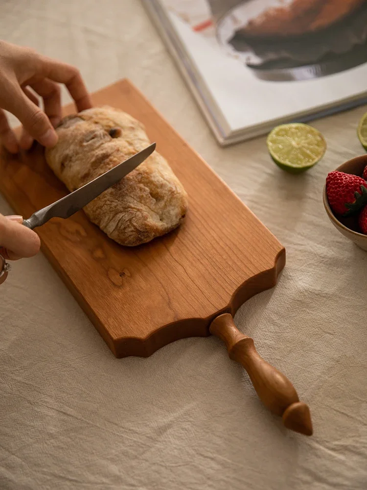 Shade vintage solid wood cutting board French vintage cherry wood restaurant coffee shop dessert steak tray breadboard