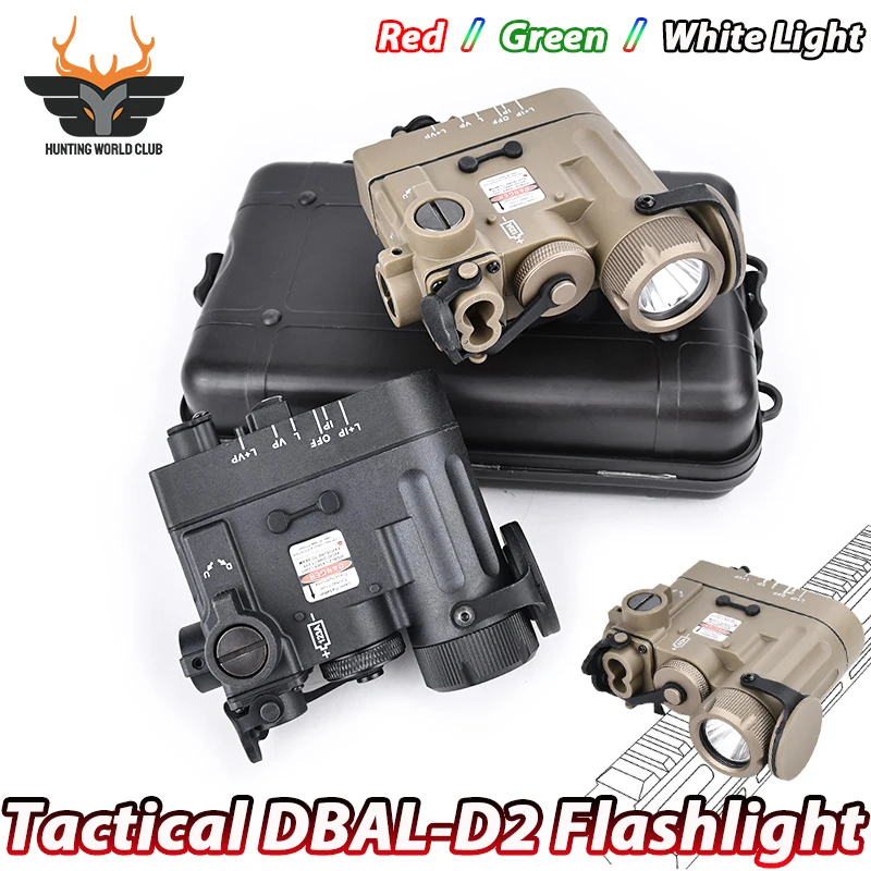 

WADSN Tactical DBAL-D2 Red IR Aiming Laser+White LED Flashlight For Airsoft Rifle AR15 M4 Hunting Light Nylon DBAL-A2 Dummy Box
