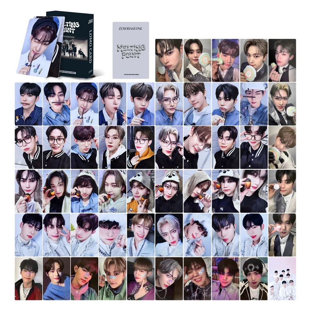 55pcs Kpop ZEROBASEONE ZB1 Photocard Albums MELTING POINT Lomo Card ZHANGHAO SUNG HAN BIN RICKY Postcard Collection Card