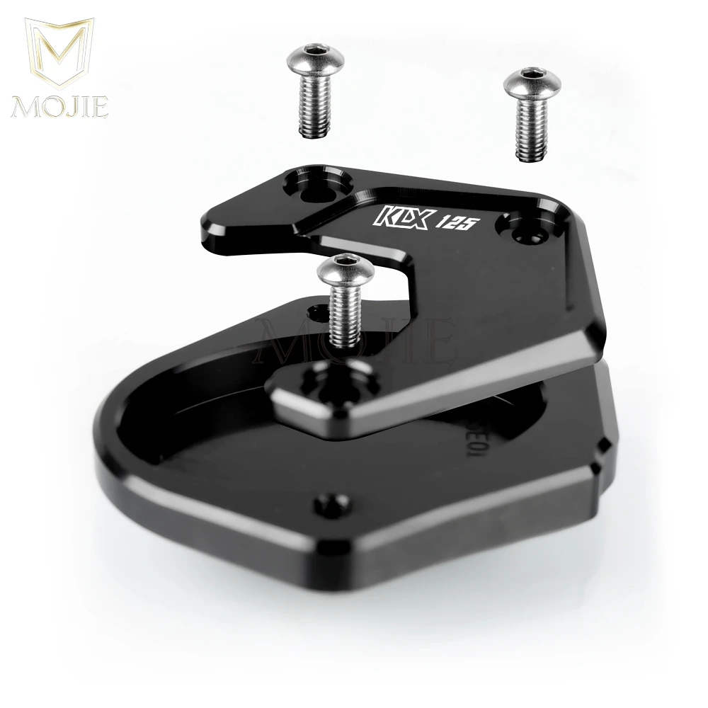 Motorcycle CNC Aluminum Kickstand Foot Side Stand Extender For Kawasaki KLX125 2010-2016 KLX150BF 2016-2018 KLX250 1998-2020 4