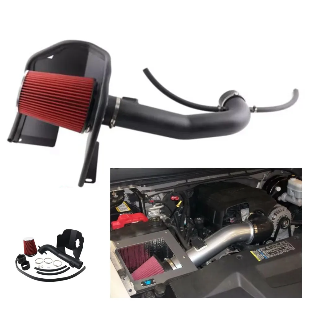 Engine Cold Air Intake System Kit with Heat Shield Filter for Chevy GMC Sierra 1500 14-19