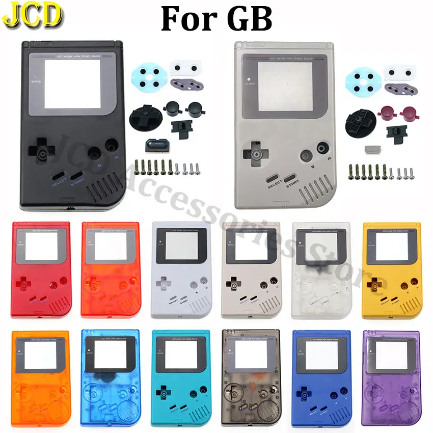 JCD High Quality Housing Shell For GB DMG Classic Console Protection Case Cover With Buttons Conductive Pads For Gameboy