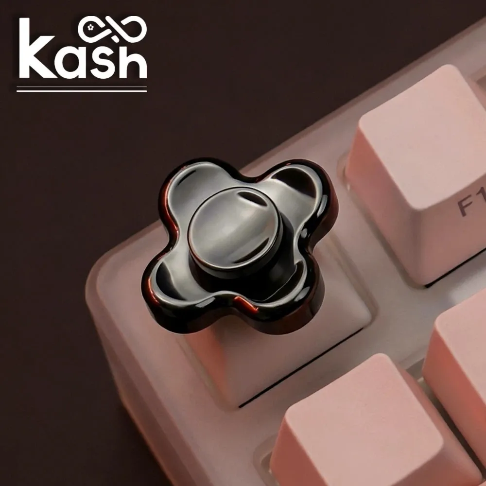 

KASH EDC Super Mini Fidget Spinner Keycap Zirconium Black Multi-blade Fidget Spinner Original Designs Anxiety Relief Gadgets