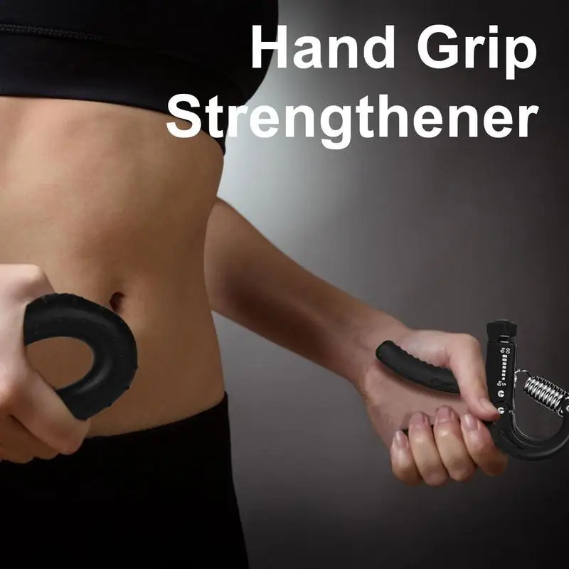 5pcs Hand Grip Strengthener Wrist Strengthener Kit Adjustable Forearm Grip Resistance Hand Gripper Finger Exerciser For Fitness