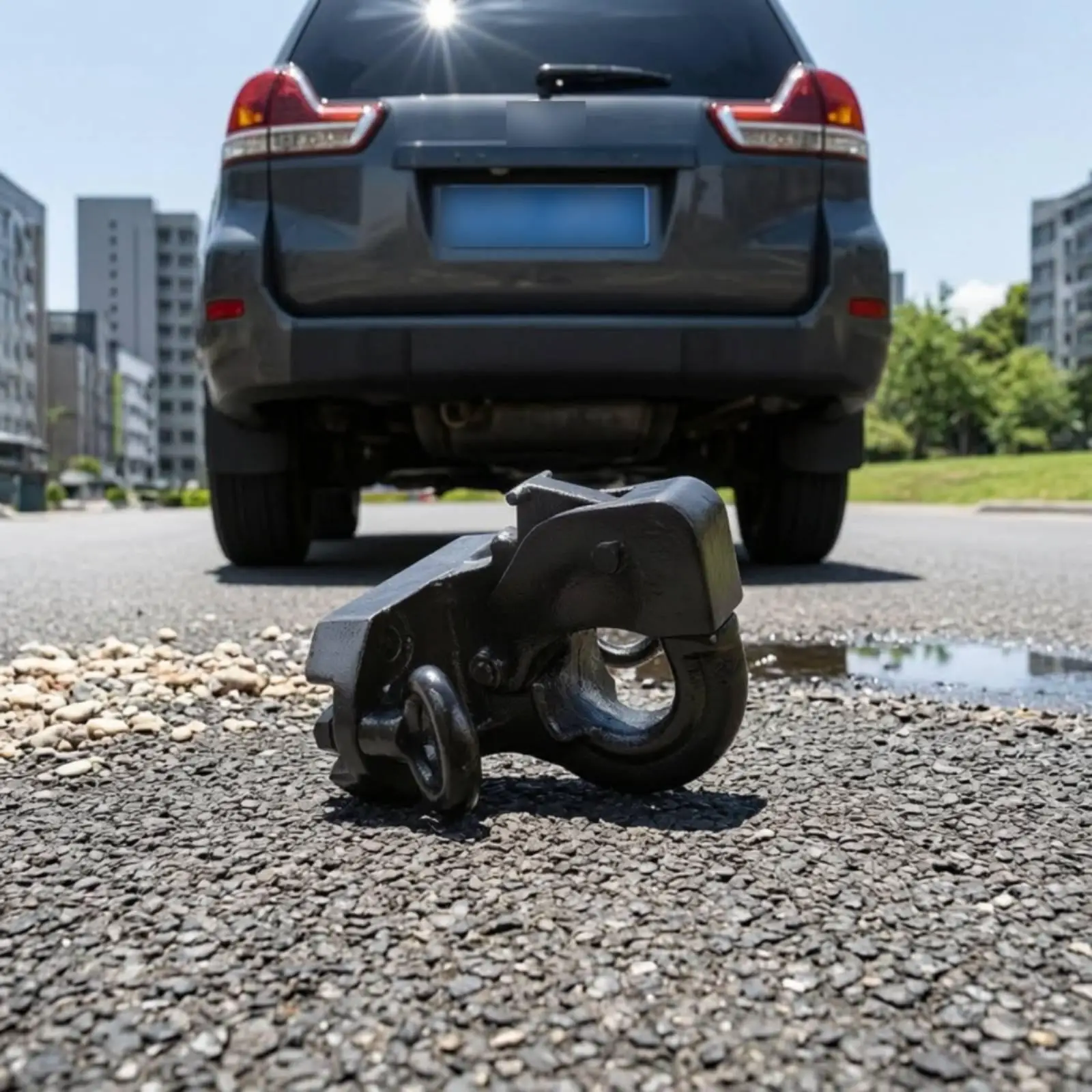 Rear Tow Hook Assembly Compatible Tow Hook with Ball Coupling Heavy-Duty Mounted Hitch Component for Trail Drivers, Utility