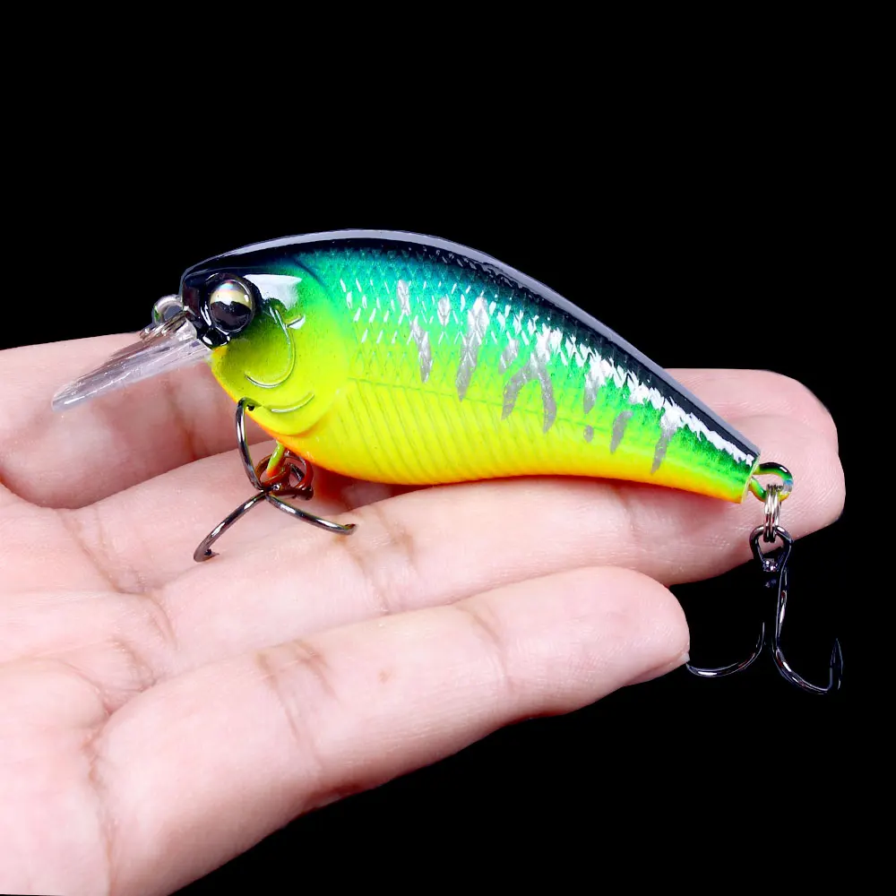Señuelo Crankbait cuadrado 7cm – Escamas láser para lubina y lucio - imagen 2