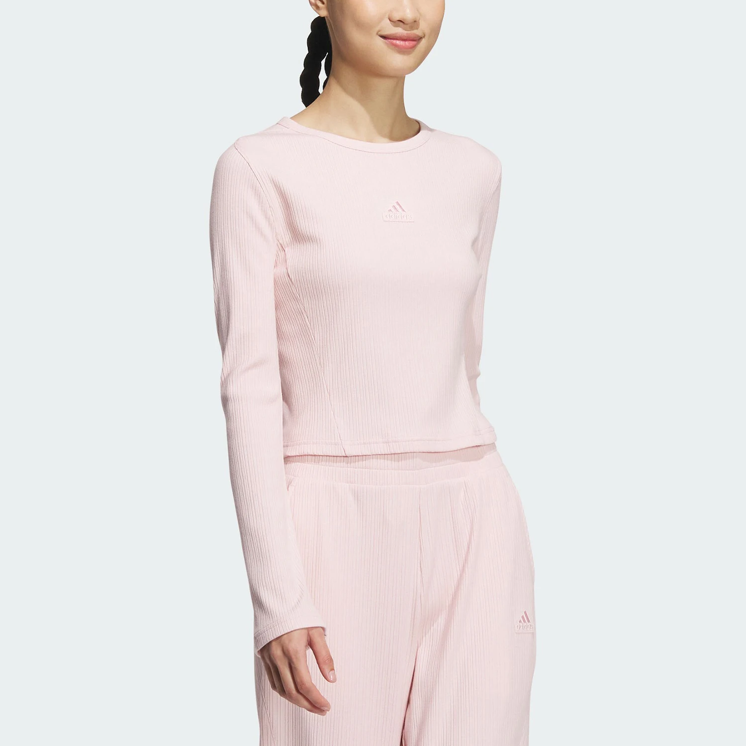 

Adidas genuine New Women's Fashion Round Neck Slim Fit Sports Long Sleeve T-shirt JJ3596