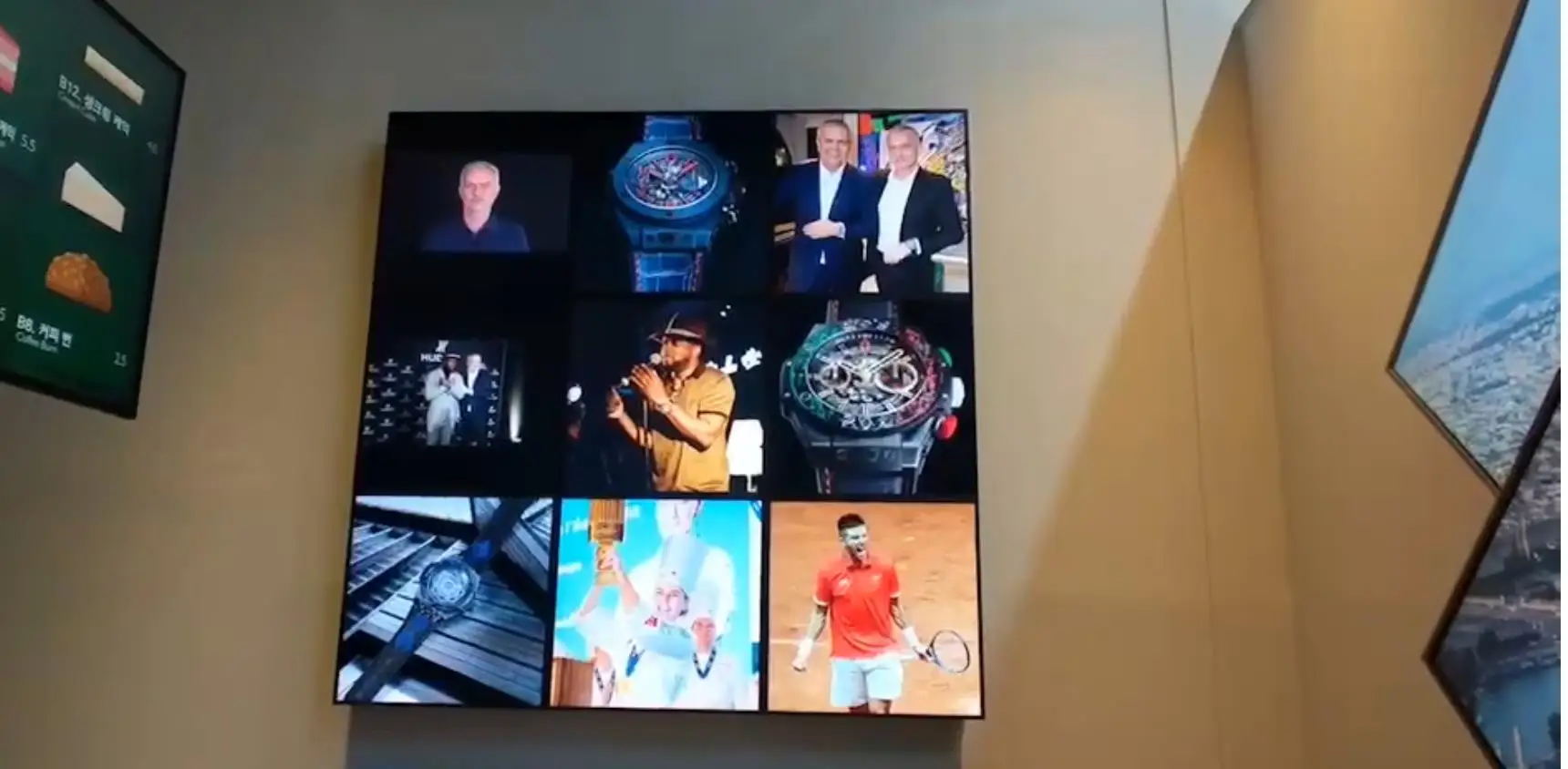 Monitor pubblicitario con display Android quadrato ad alta definizione 1920x1920 da 26,5 pollici montato a parete per segnaletica digitale e display