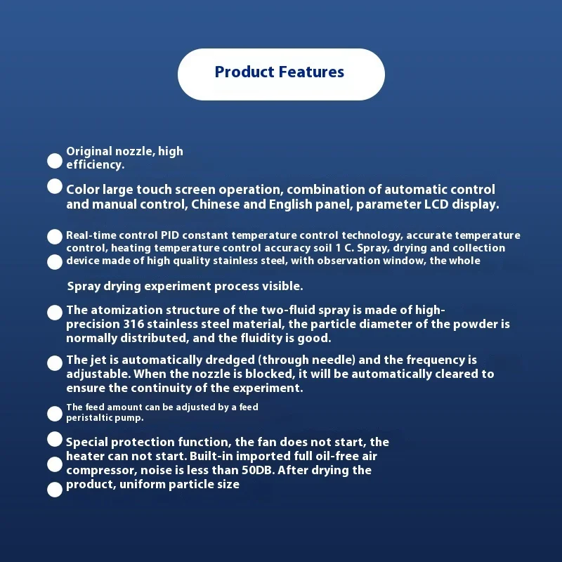 Small Spray Dryer Spray Dryer Chinese Medicine Dryer Ceramic Powder Dryer Laboratory Drying