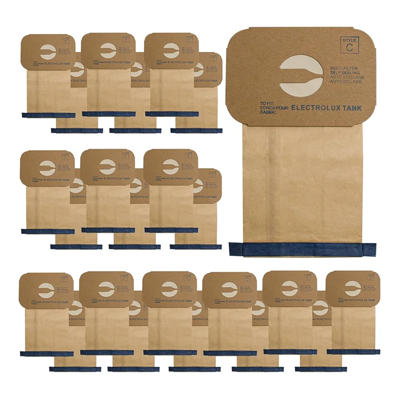 

B82B-24 Pack Style C Vacuum Cleaner Bags Replacement Style C Bags For Electrolux Type C Canister Vacuums For Electrolux Canister