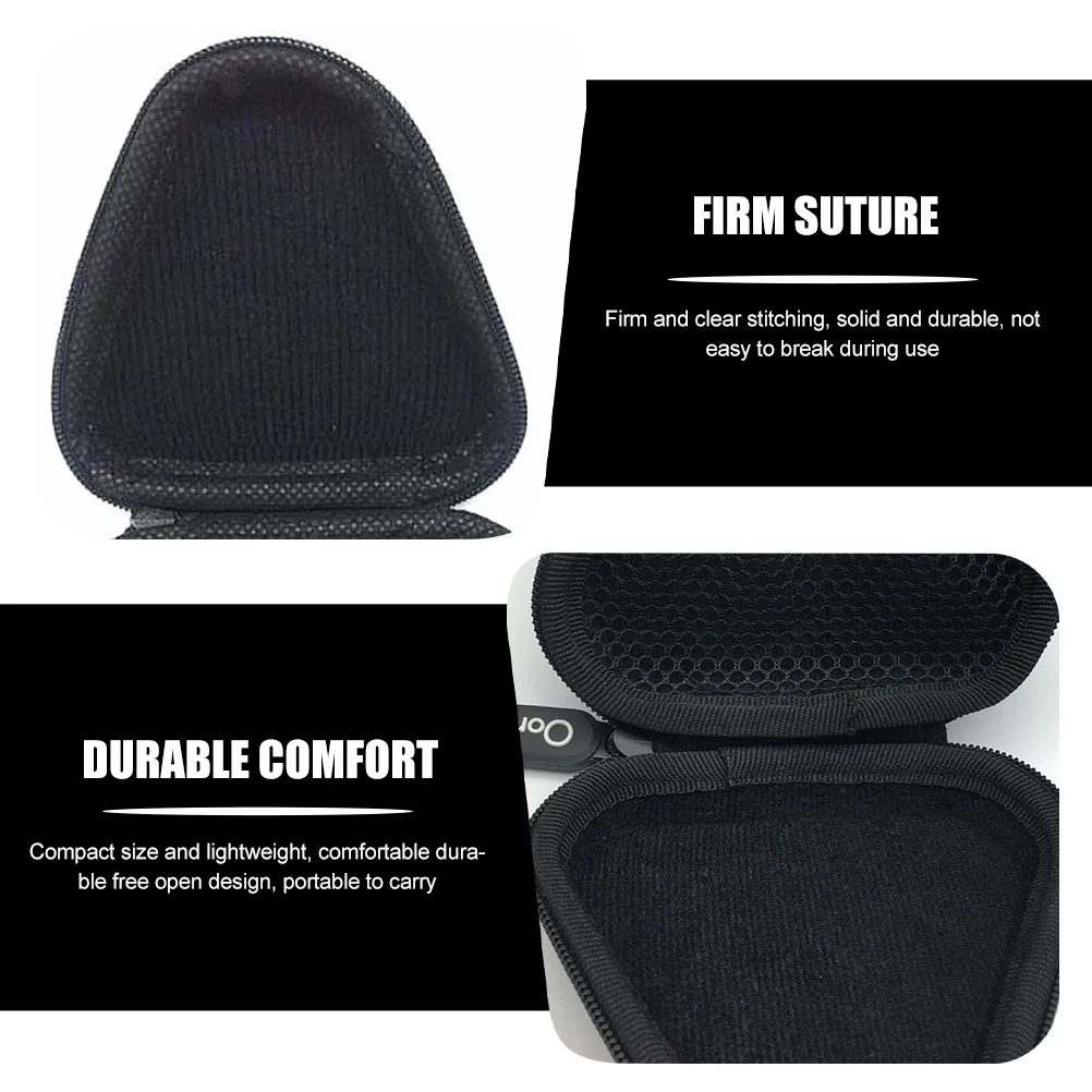 

3pcs Storage Bag Compact Lightweight Portable Pouch Multipurpose Cable Case For Outdoor Travel Black