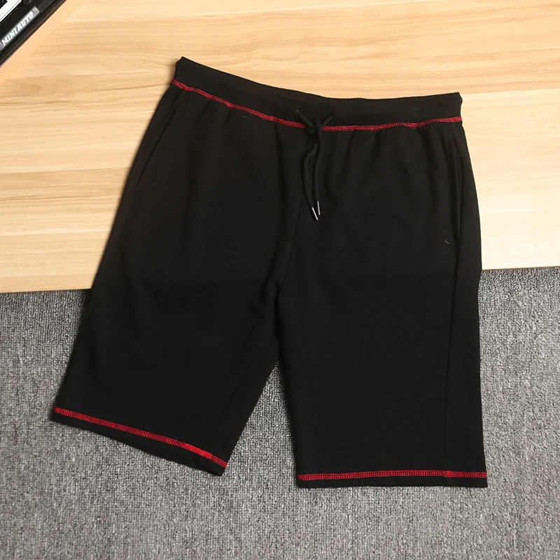 

Men's Casual Cotton orts Five-Quarter Length Summer Spor Loose Fit Trendy mid Waist Elastic Straight Leg Pants