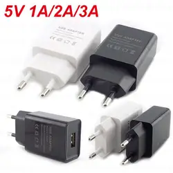 USB EU Plug AC 5V 1A 2A 3A Wall Charger Universal Portable Travel Power Adapter Desktop Charging Power Bank B4