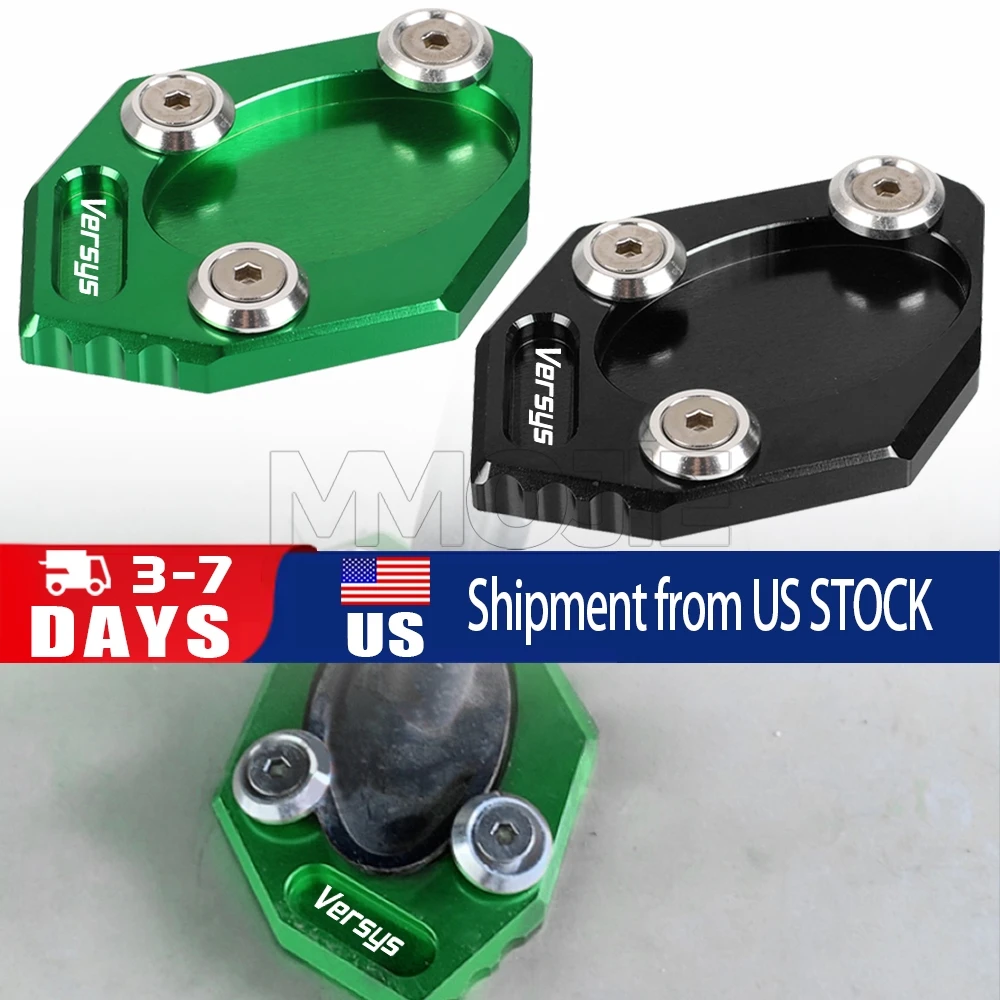 

FOR Kawasaki Z800 ZX6R ZX636 J300 2009-2023 Motorcycle Side Stand Pad Plate Kickstand Enlarger Support Extension Enlarged Base