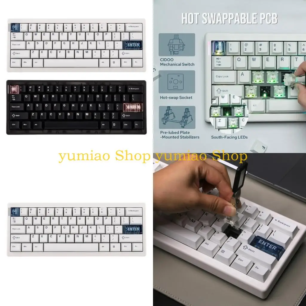 

587B 60 Percent Wireless Mechanical Keyboard 3000mAh For Gaming And Office Use