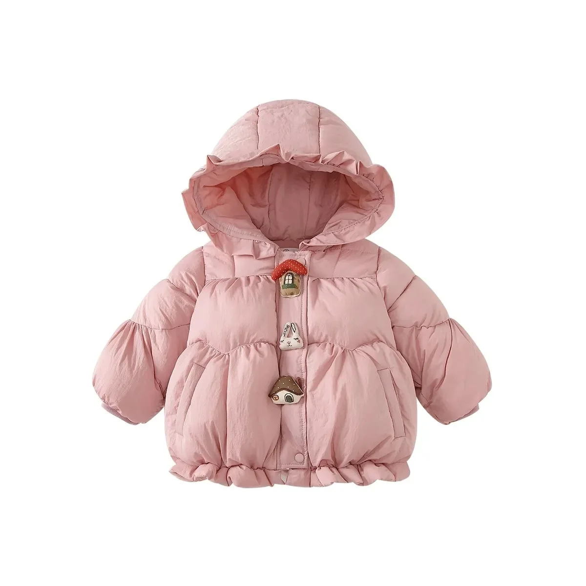 

2025 Winter Cotton Jacket Winter Clothes New Fleece Thickened Foreign Style Padded Jacket Children's Warm Cotton Jacket