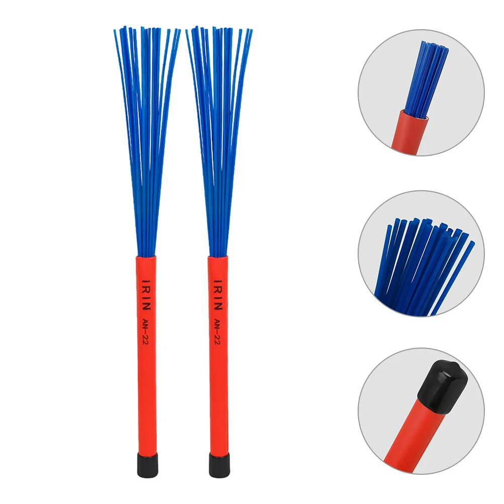 

Drum Brush Accessories Sticks Wire Instrument Jazz Retractable Plastic Percussion Kit