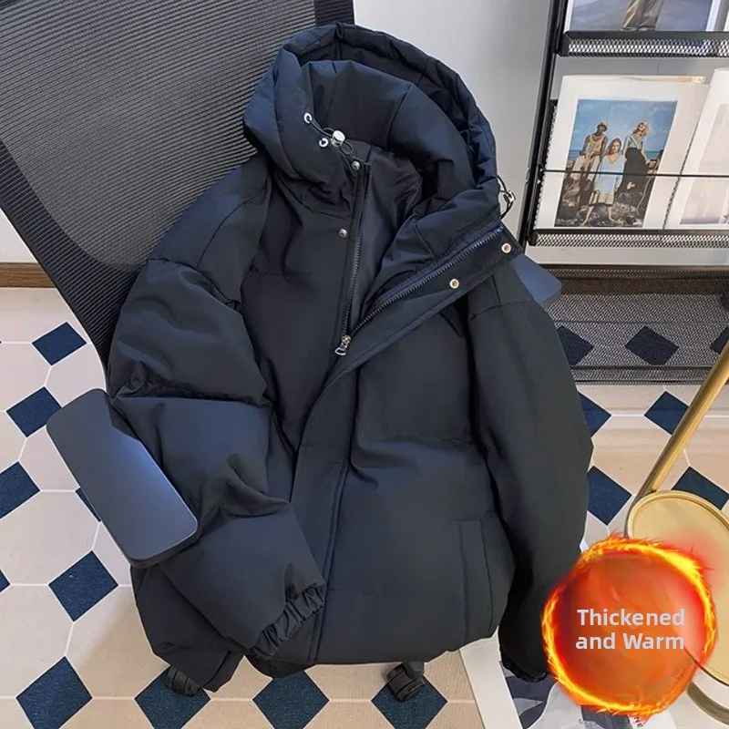 

Autumn Winter Thickened Large Size 250 Pounds Jacket Loose down Cotton Puffer Coat Bread Style Winter Thickened Cotton Clothe...