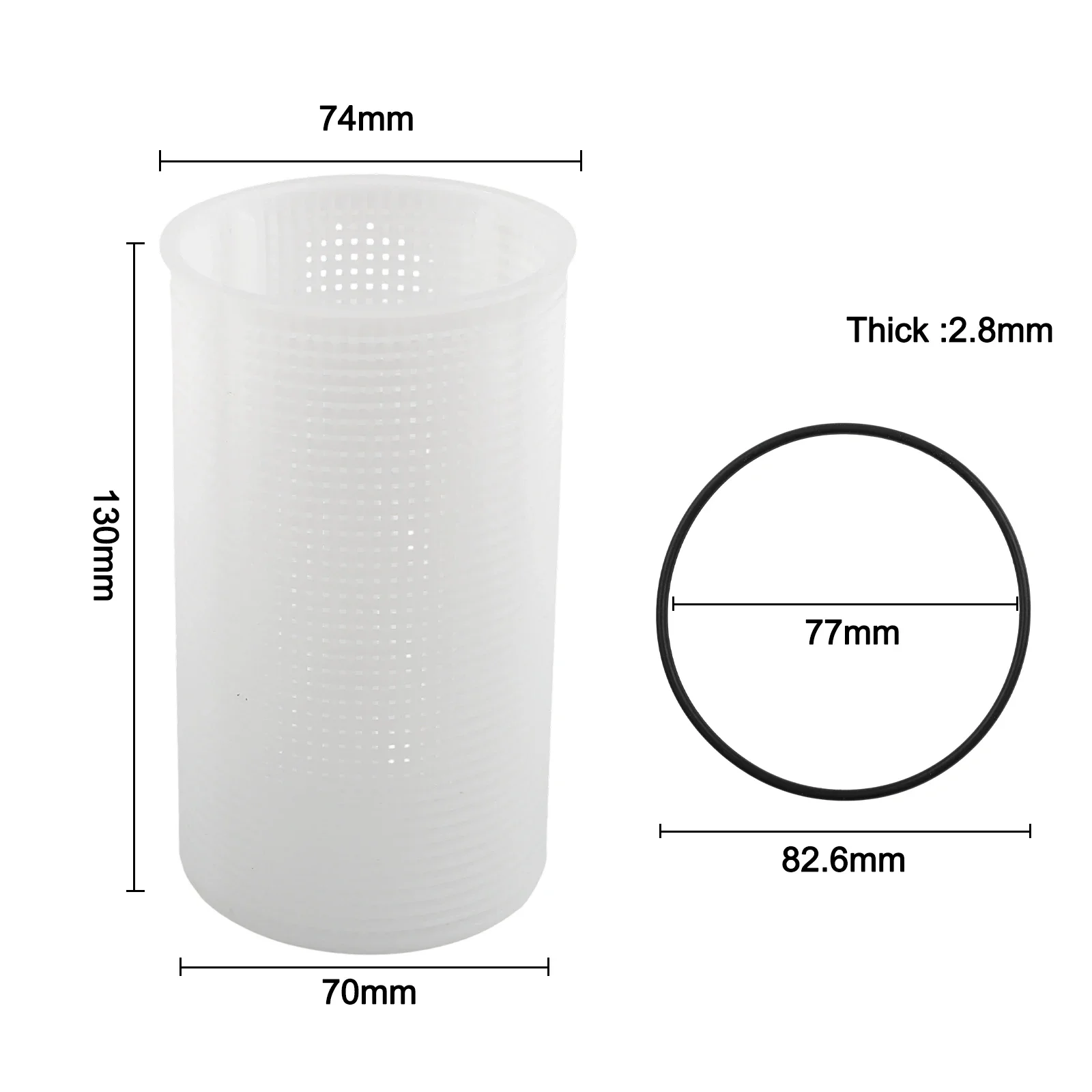 Replacement Suction Sieve With O Ring For SPS25 For SPS50 For SPS75 For SPS100 Pool Pumps Built For Stable Pre Filter Operation