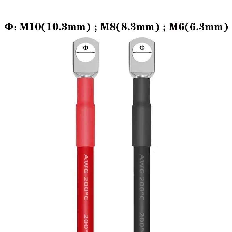 120A Quick Plugs With 6AWG 2AWG Heatproof Flexible Silicone Rubber Cable For Forklift Battery Charging Connector