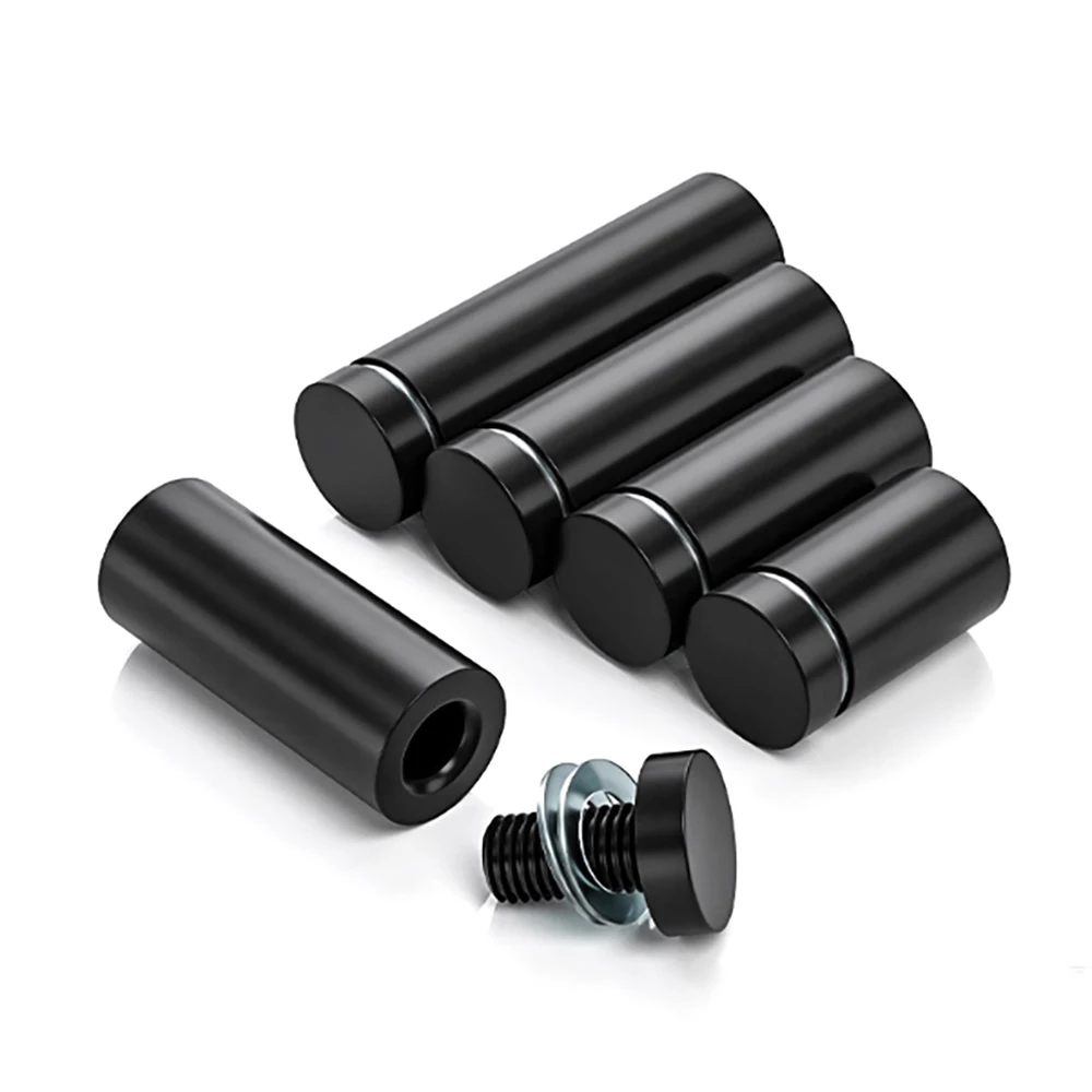 Black Stainless Steel Advertising Standoffs Pin Nails Billboard Fixing Screws Hardware Nail Glass Fasteners 12/16/19/25mm