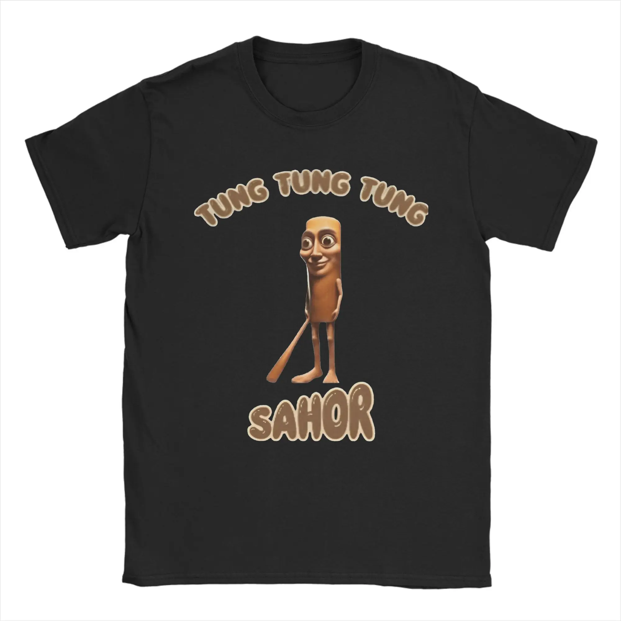 

Men's T-Shirt Tung Tung Tung Sahur Funny Meme Novelty Pure Cotton Tees Short Sleeve T Shirts Crewneck Clothes Summer