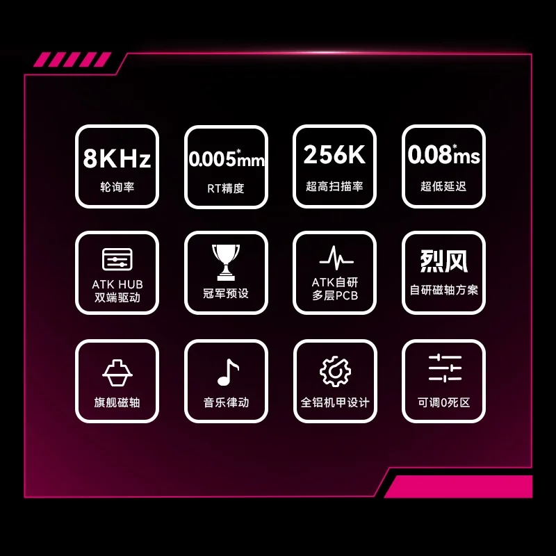 ATK RS6 magnetische as toetsenbord bedraad 8K RT0.01 aluminium stapel aangepaste schakelaar D elektronische sportgame toetsenbord Valorant