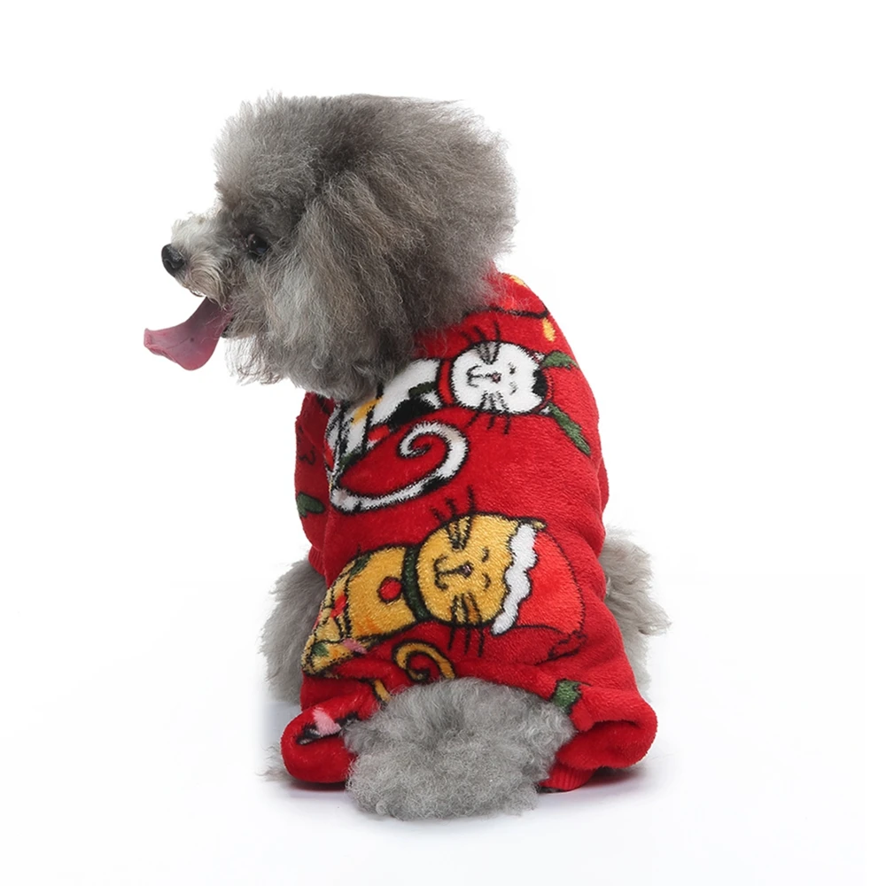 Christmas Pet Dog Clothes Winter Warm Dog Jumpsuits Pajamas for Small Dogs Puppy Cat Chihuahua Clothing Pet Dog Accessories