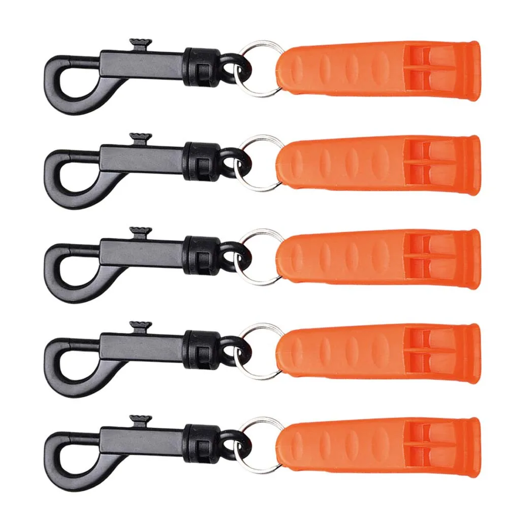 10 قطعة صفارات الطوارئ البقاء على قيد الحياة في الهواء الطلق صفارات التخييم البلاستيكية المحمولة إشارة السلامة خفيفة الوزن للمشي لمسافات طويلة التدريب السفر