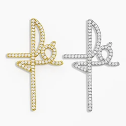 OCESRIO DIY Gold Plated Big Cross Pendant For Women FE CZ Jewelry for Jewelry Components Necklace Pendant Wholeslae Bulk pdta133
