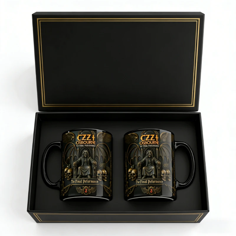 Taza de café de cerámica Ozzy Osborne, decoración de escritorio para amantes de la roca, cerveza, whisky, taza conmemorativa para el hogar, sala de estar